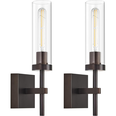 Oil Rubbed Bronze Battery Operated Wall Sconces with Remote Control, Wireless Wall Sconce Set of 2, Rechargeable Cordless Wall Lights for Living Room Bathroom Hallway Entryway Stairwell