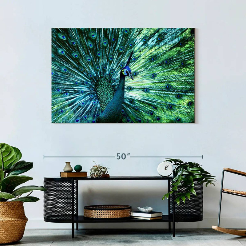 Elegant Peacock, 30" H x 45" W