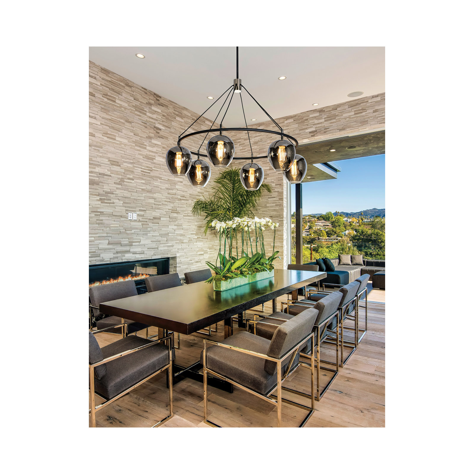 Rundy 5 - Light Metal Chandelier, 6 Lights 