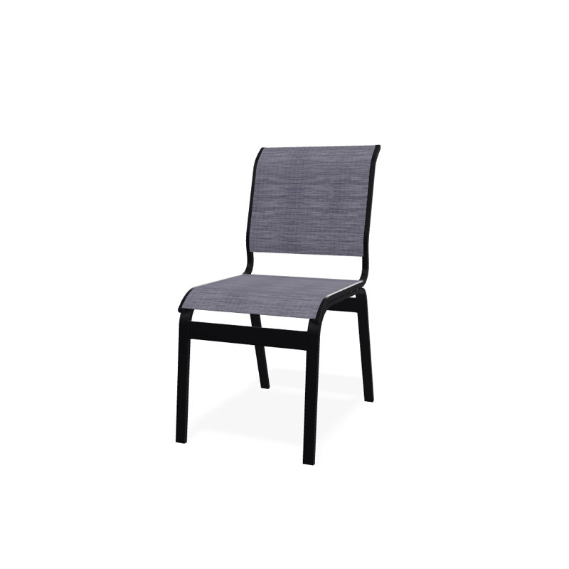 Chaise d'appoint de salle à manger Hiraku, Noir texturé, Brooks