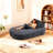 Modern Floor Sofa With 2 Pillows,Convertible Corduroy Fabric Foam-Filled Sleeper Sofa Bed, No Assembly Required,Convertible Sofa Cushion Unfolds Into Quilt,Folding Mattress For Living Room,Playroom-216048791