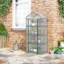 4 Tiers Mini 70*50*160 cm Steel 1 Piece Mini Greenhouse White with Zippered Door-134742426