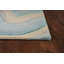 Tapis d'intérieur bleu océan à vagues abstraites touffeté à la main 3 pi x 5 pi