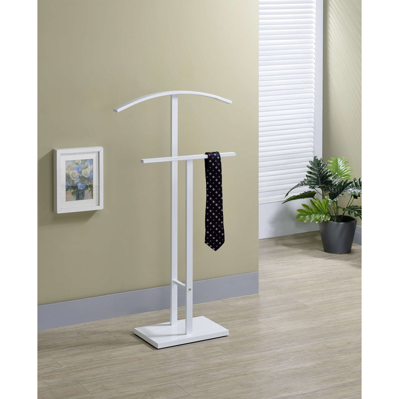 Valet en métal Modern, Métal blanc