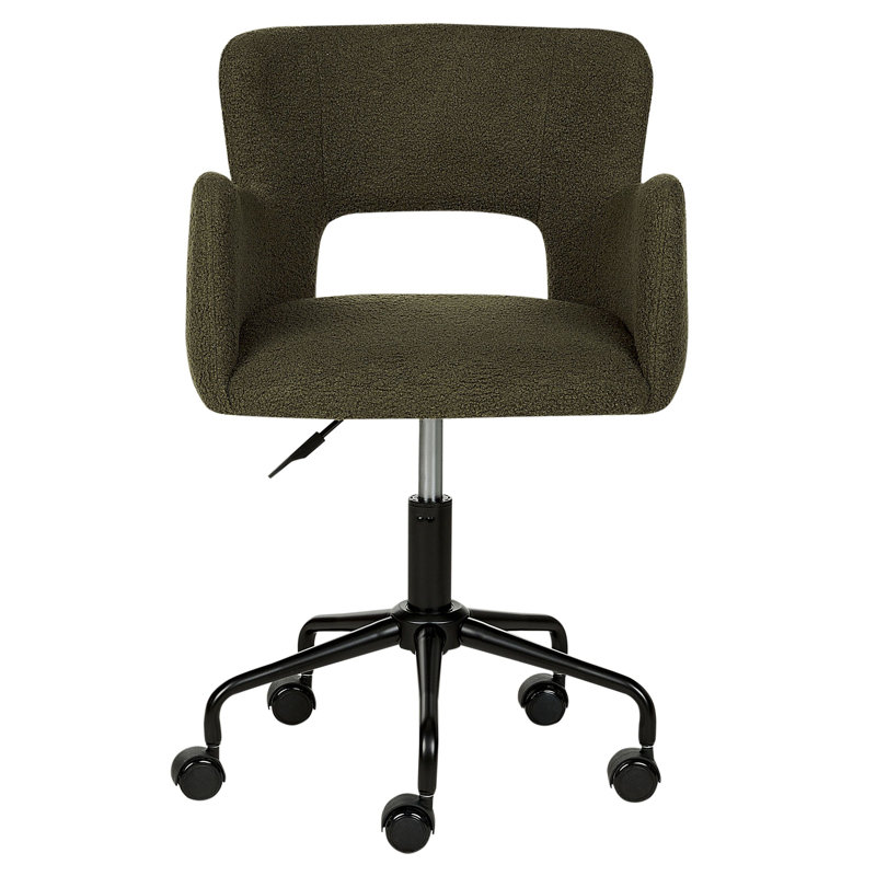 Raeonna Polyester Office Chair, Green