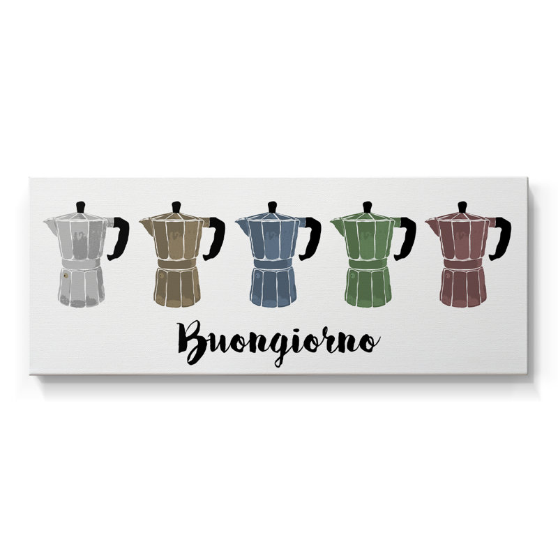 Buongiorno - Toile tendue avec châssis - Prêt à accrocher, H 12 po x l 30 po