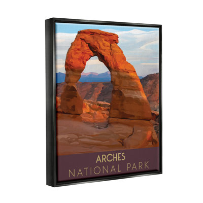 «Arches National Park Desert Canyon», art de la giclée encadrée par The Morning Evening Post