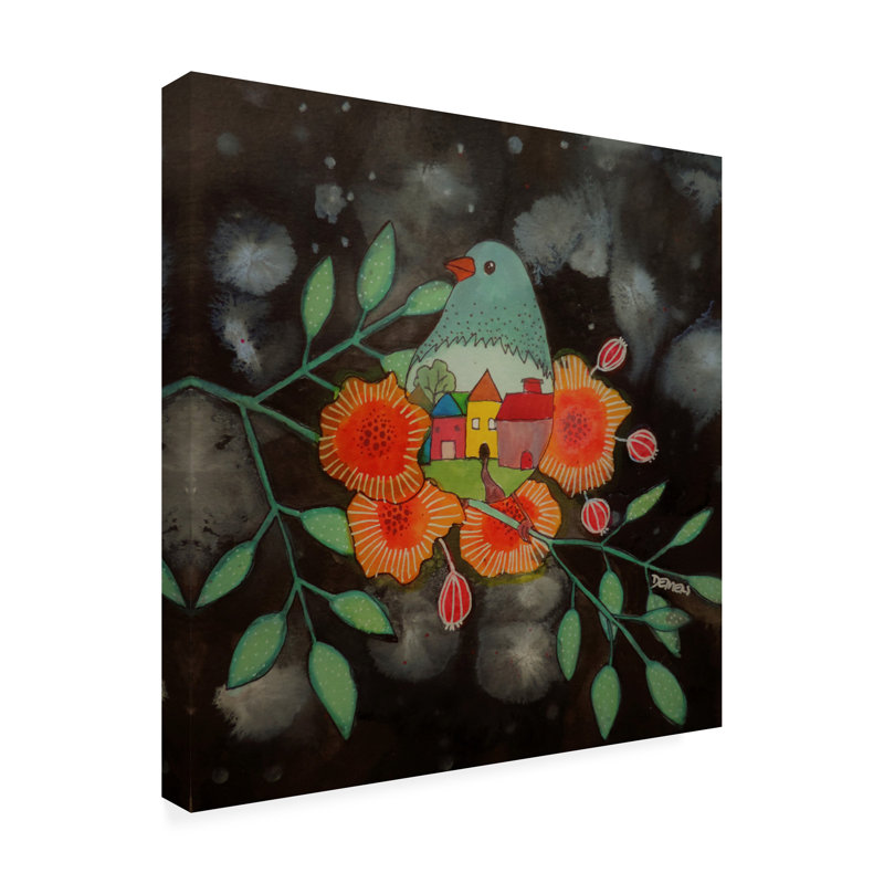 Art sur toile Sylvie Demers «Une Nuit», H 14 po x l 14 po x P 2 po