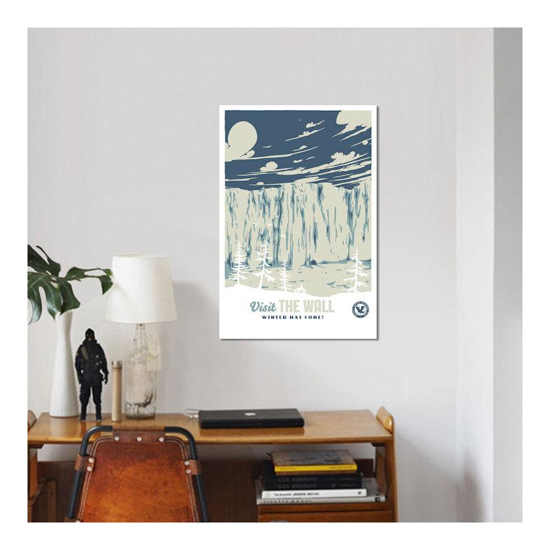 « visit the wall », reproduction d’impression sur toile, H 12 po x l 8 po x P 0,75 po