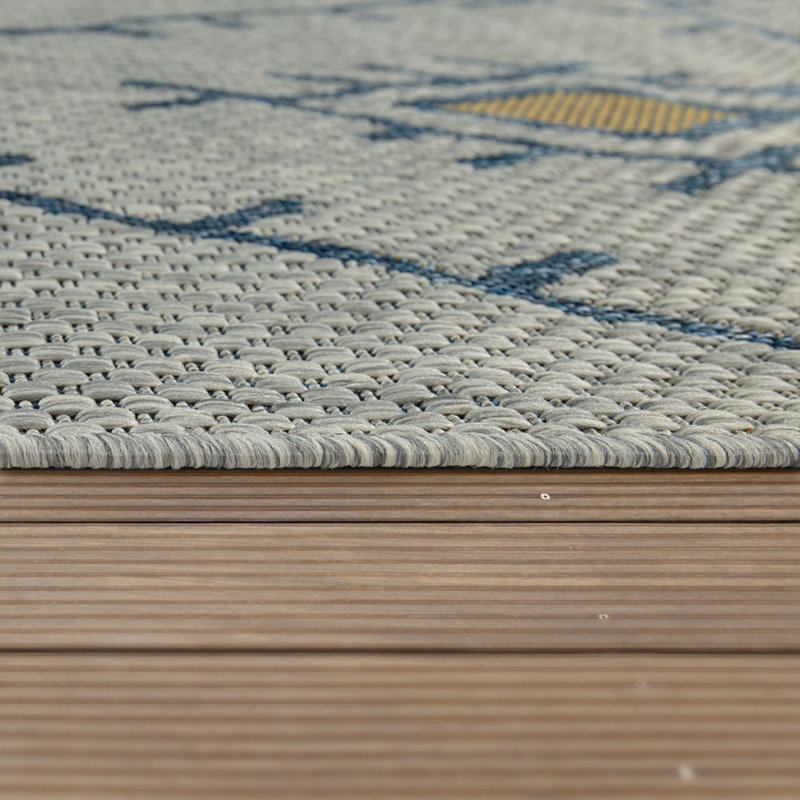 Paulornette Rectangle Geometric Indoor / Outdoor Area Rug, Rectangular 160 x 220cm