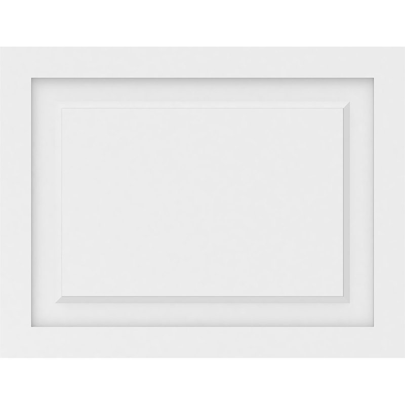 Panneau mural Harrison 3D en blanc, H 20 po x l 26 po x P 0,63 po
