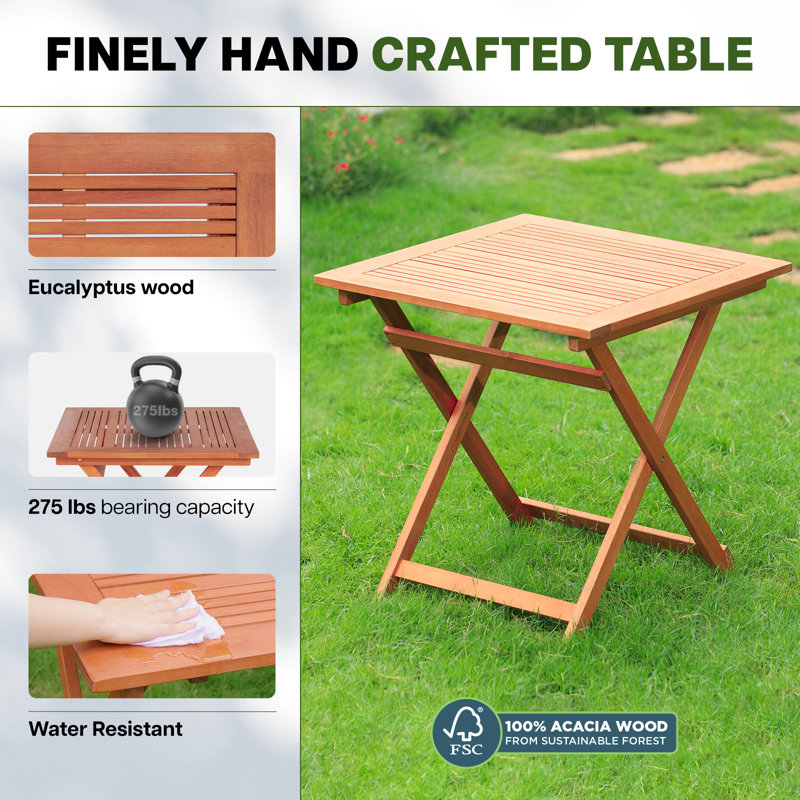 Aiden Eucalyptus Fliptop Outdoor Bistro Table