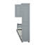 Armoire de salle de bain haute avec panier à linge, armoire autoportante avec portes, panier à linge inclinable avec rangement-458146145