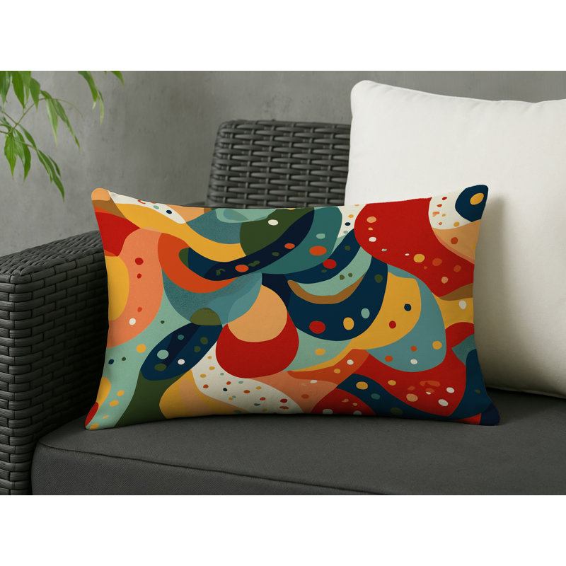 Jazzy Stomp Indoor And Outdoor Throw Pillow, Rectangle 20"H x 14"W