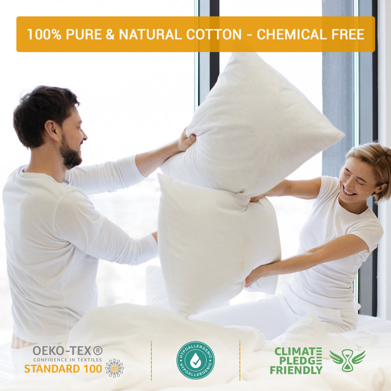 300 TC Egyptian Cotton Pillow Covers 4 Pack – Ultra-Soft, Breathable Luxury Pillowcases, White