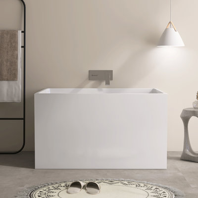 43" Freestanding Tub Acrylic Freestanding Soaking Bathtub