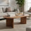 Table basse moderne, pin atlantique, 120 x 40 x 60 cm, 100% panneau de particules enduit de mélamine, épaisseur: 0 cm, et design fonctionnel pour le salon, le mobilier durable