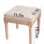 Banc carré carré rustique de 16,14 po x 16,14 po de couleur beige, convenant au piano, avec assise rembourrée en mousse à mémoire de forme et beige, fabrication confortable en bois d'hévéa massif