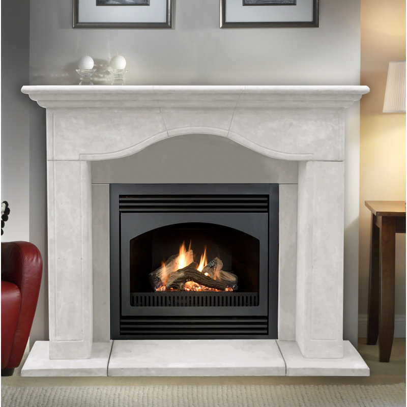 Chateau Marissa Cast Stone Fireplace Surround with Hearth & Filler panels