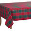 Nappe de Noël classique en jacquard écossais rouge et vert-1569365063