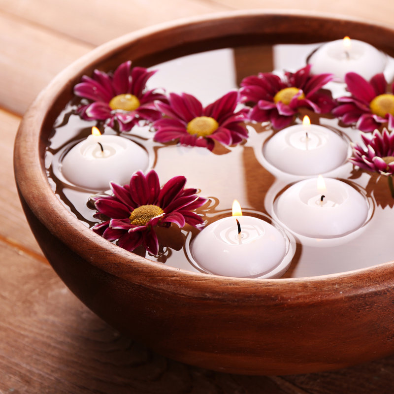 Floating Wax Candles - 12 Count, Small