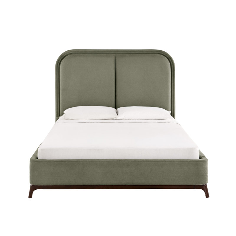 Lit plateforme tapissier Savannah, Grand, Green