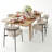 Modern 7-Piece Extendable Dining Set With Rectangular Wood Table And Upholstered Curved Back Chairs-863866851