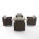 Arbedella Wicker 4 - Person Patio Conversation Sets with Cushions