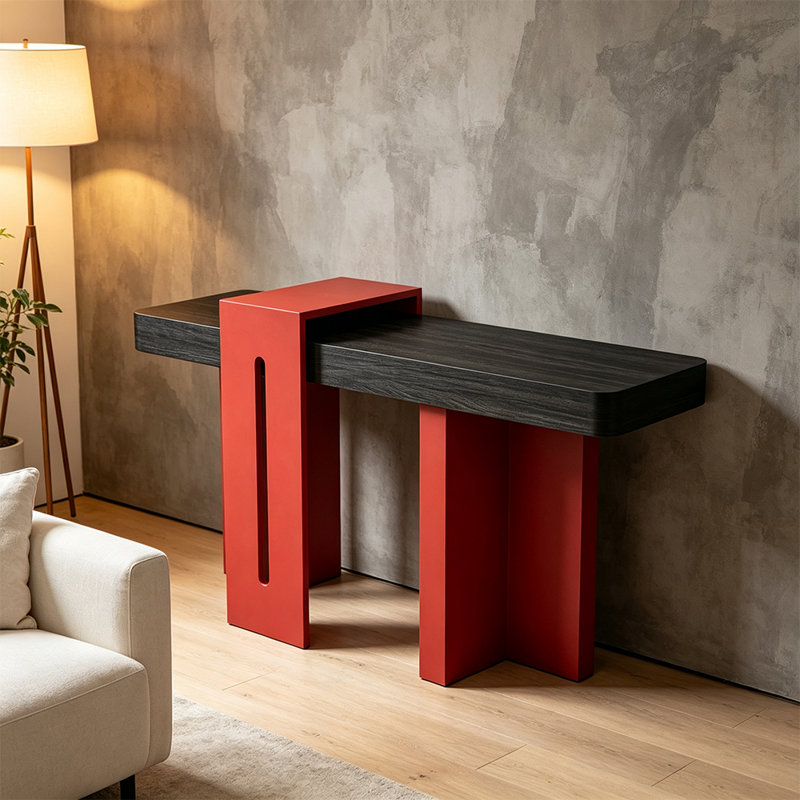 Table d'entrée italienne minimaliste, H 35,43 po x l 62,99 po x P 15,75 po