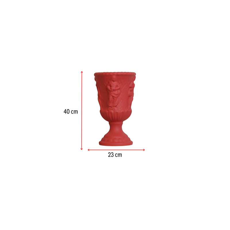 Elegant Red Ceramic Vase, 9.1 x 9.1 x 15.8 Inches | 100% High-Quality Ceramic, Durable & Stylish Design | Perfect for Home Décor, Centerpieces, and Flower Arrangements | Ideal for Living Room & Office Spaces