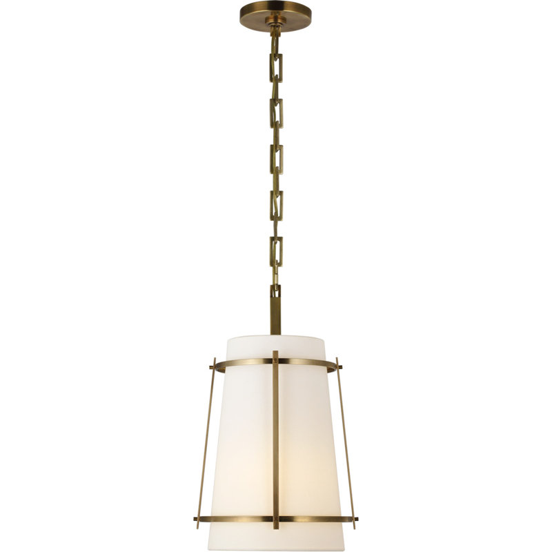 Carrier and Company Callaway Small Hanging Shade, 23.5" H x 14.5" W x 14.5" D, Antique Brass