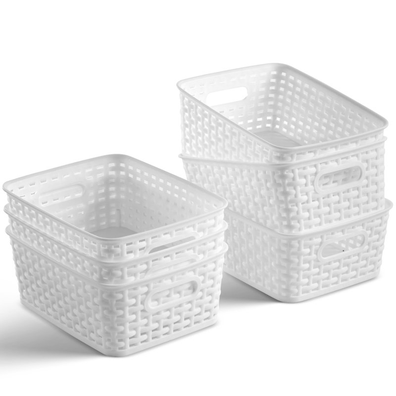 Panier en plastique pour petit garde-manger, Blanc