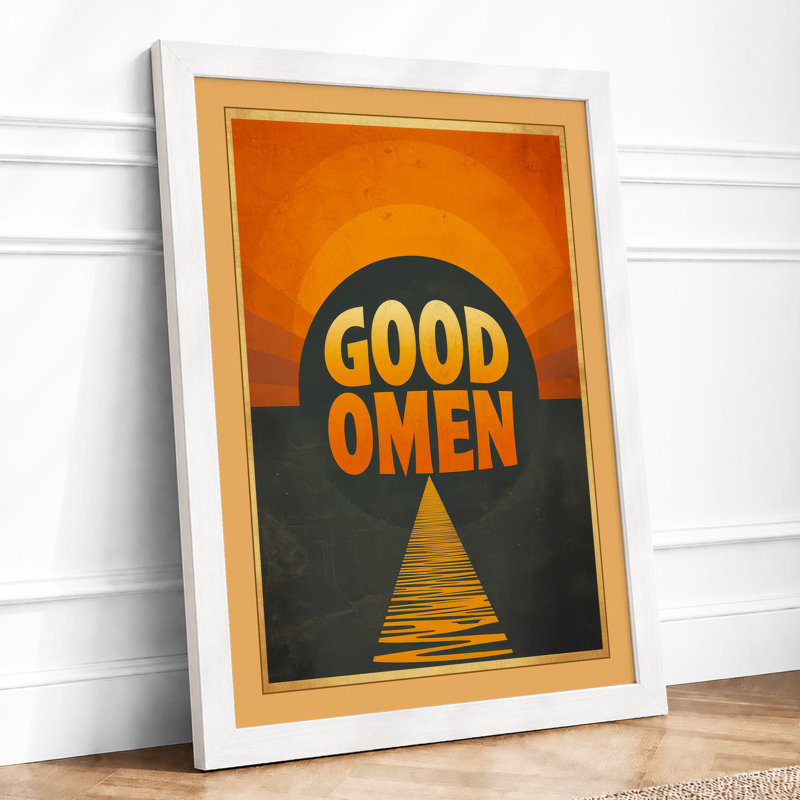 Good Omen Mid-Century - Framed Print, A1 - 84.1 x 59.4 cm, White