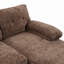Canapé modulaire en U en chenille de 103,5 po avec double méridienne, poches de rangement et coussins d'accoudoirs pour le salon, brun-930806379