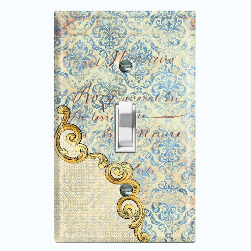 Patterned 1 - Gang Toggle Light Switch Standard Wall Plate