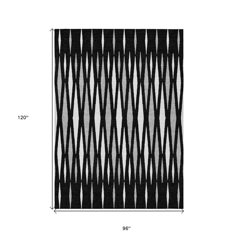 Tapis intérieur / extérieur ivoire et gris 8 pi x 10 pi