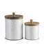 Ensemble de 2 pots en bois de manguier