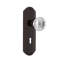 Clear Crystal Interior Mortise Door Knob with Deco Long Plate-529064740