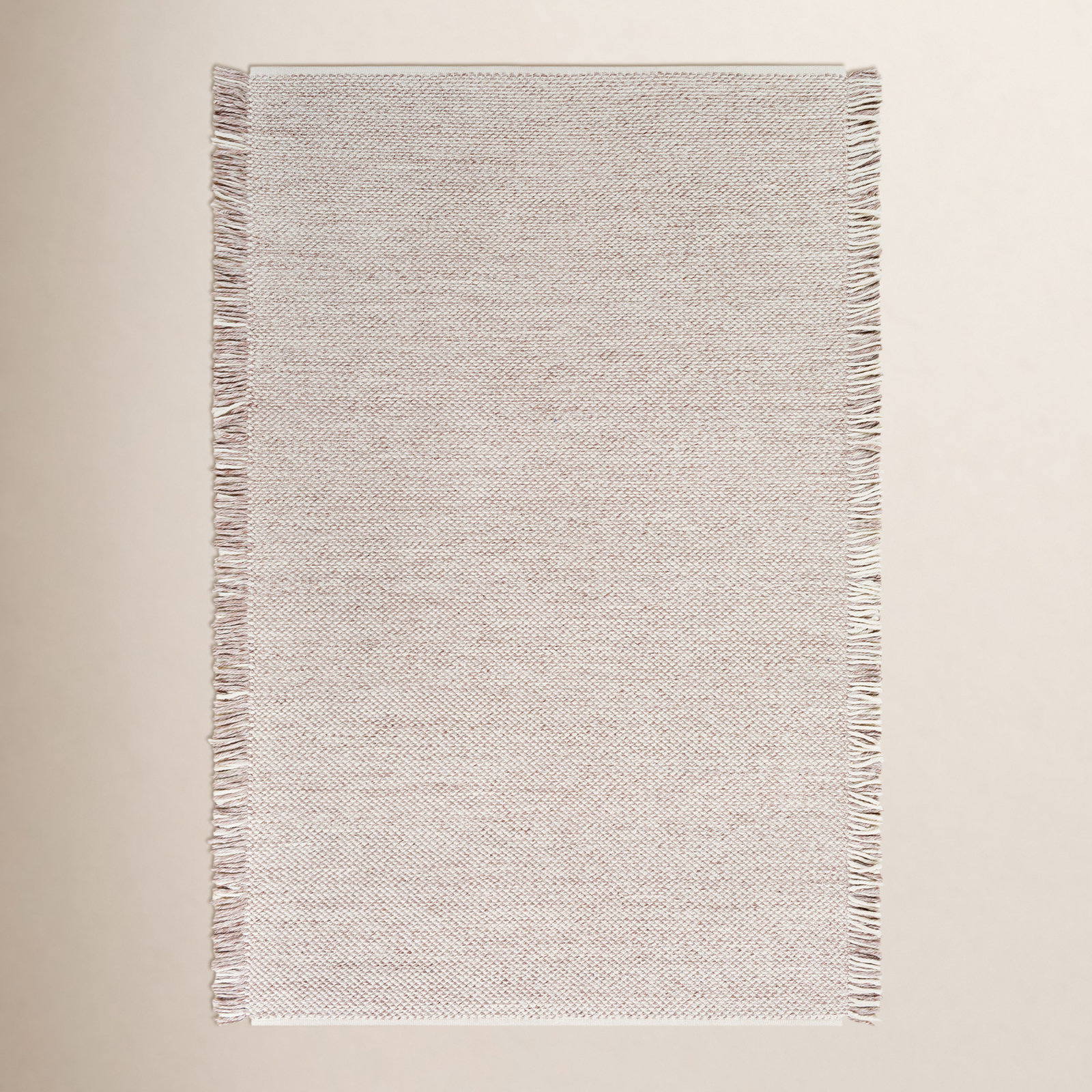 Hinton Taupe Cream Hand-Woven Outdoor Rug, Rectangle 8'10" x 12'