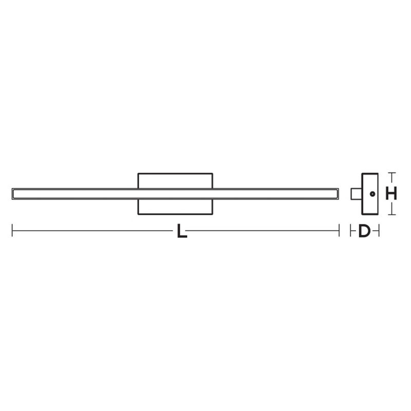 Éclairage de salle de bain 1 lumière à intensité variable Elneda, 30 watts