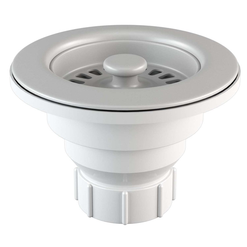 Crépine d'évier de cuisine Lexium Quartz, pour trou de drain de 3,5 pouces, White
