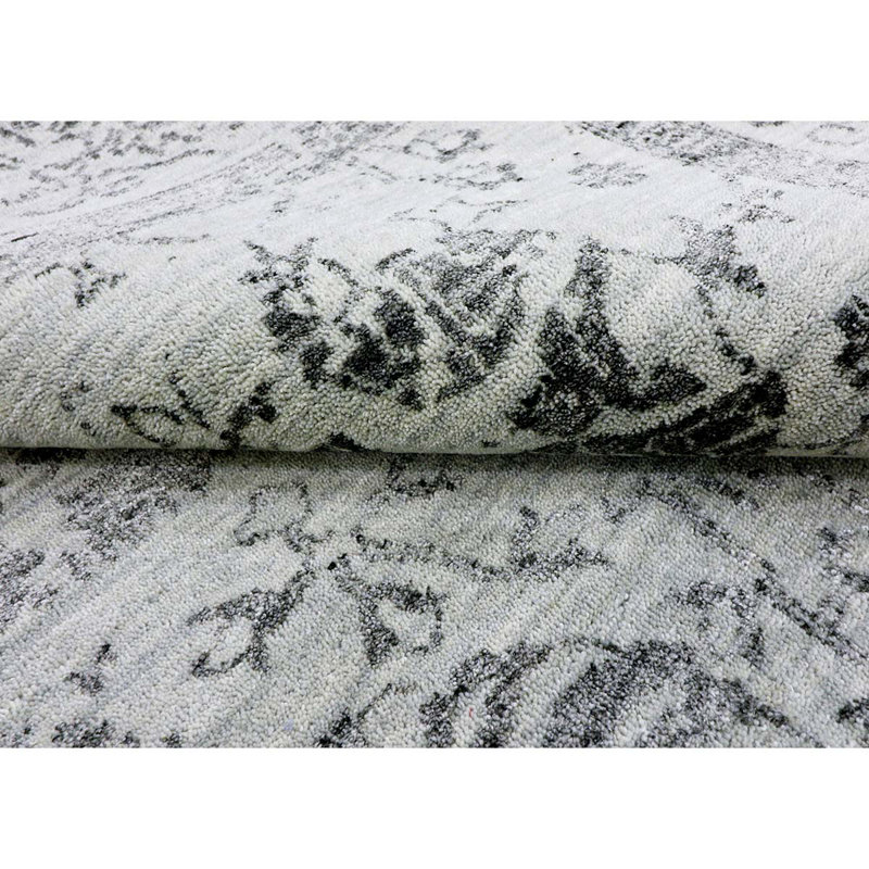 Hand Knotted Floral Area Rug, Rectangle 12' x 15'