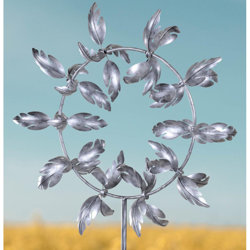 Mitchelton Abstract Metal Garden Statue, Silver