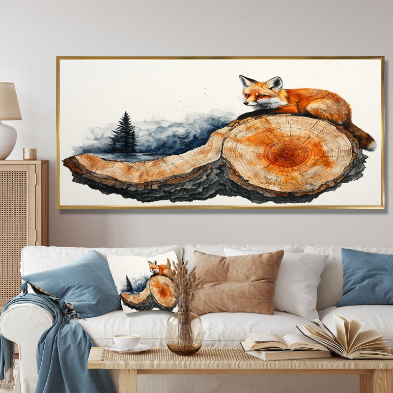 Getta - Animals Canvas Art Print, H 28 po x l 60 po, Impression encadrée flottante, Doré