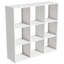 Bibliothèque moderne avec rangement, tablette en métal blanc à 9 cubes pour la maison