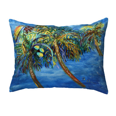 Floral Outdoor Reversible Throw Pillow
