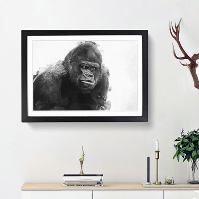 A Silverback Gorilla in Abstract - Picture Frame Graphic Art Print
