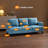 83.5" Upholstered Square Arm Suede Sofa-773577993