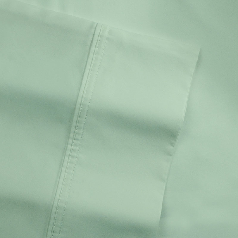 Pointehaven 500 Thread Count 100% Egyptian-Quality Cotton Long Staple Solid Pillow Cases, King, Sage