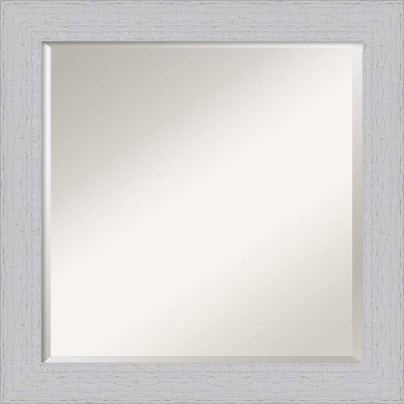 Miroir mural en bois blanc, 32,25 po x 26,25 po